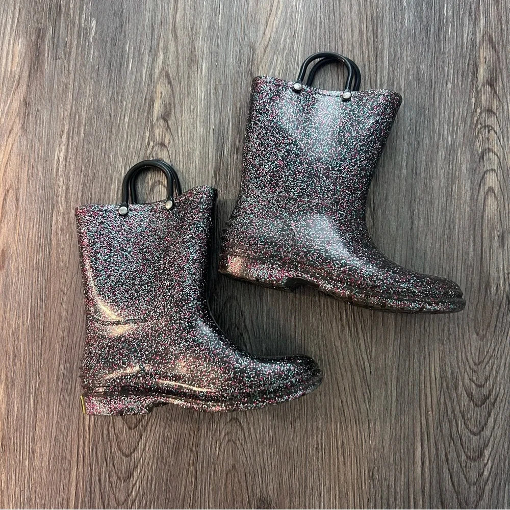 Western Chief girls glitter rain boots size 1